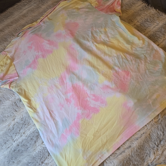 Two Price Tie-Dye Pajama Set with Ruffle Details - Picture 6 of 7